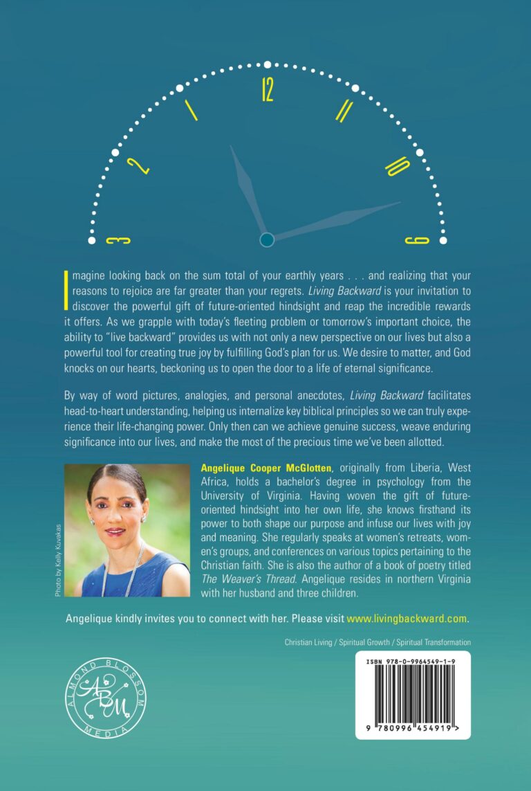 Back Cover of Living Backward Book